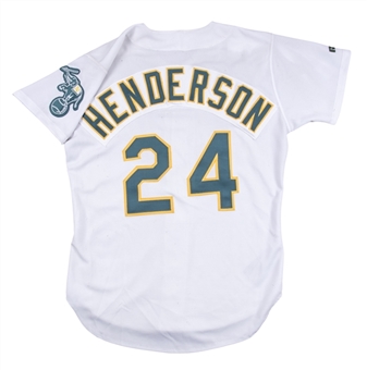1998 Rickey Henderson Game Used Oakland As Home Jersey (Sports Investors Authentication)